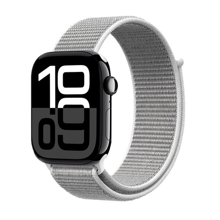 Crong Nylon - Pasek sportowy do Apple Watch 44/45/46/49 mm (Silver Grey) (CRG44NLBSHL)