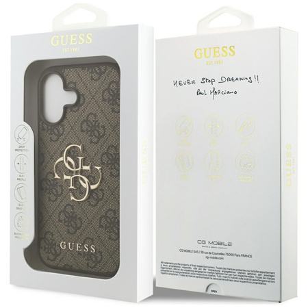 Guess 4G Big Logo - Etui iPhone 17 (brązowy) (GUHCP17S4GMGBR)