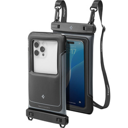 Spigen A611P Universal Waterproof Float Case 2-Pack - Etui wodoodporne do smartfonów do 6.9" (2 sztuki) (Matte Black) (ACS09348)