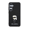 Karl Lagerfeld Fixed Glitter Ikonik Logo Metal Pin - Etui Samsung Galaxy S24 (czarny) (KLHCS24SGKNPSK)