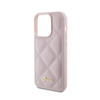 Guess Quilted Metal Logo - Etui iPhone 15 Pro Max (różowy) (GUHCP15XPSQSQSP)