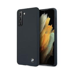 BMW Silicone Signature Logo - Etui Samsung Galaxy S21+ (granatowy) (BMHCS21MSILNA)