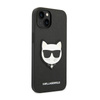 Karl Lagerfeld Saffiano Choupette Head Patch Case - Etui iPhone 14 Plus (czarny) (KLHCP14MSAPCHK)