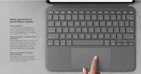 Logitech Etui z klawiaturą Combo Touch US do iPad Pro 12,9'' 5 i 6 Gen Grey (920-010257)
