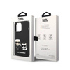 Karl Lagerfeld Liquid Silicone Karl & Choupette MagSafe - Etui iPhone 14 Pro (czarny) (KLHMP14LSSKCK)