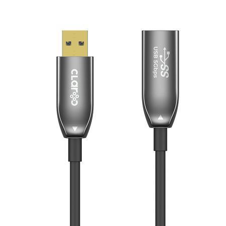 Claroc Kabel optyczny USB-A M-F Gbps 15m (CLAROC-USBA-MF-15M)