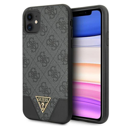 Guess 4G Triangle Collection - Etui iPhone 11 (szary) (GUHCN61PU4GHBK)