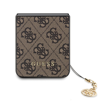 Guess 4G Charms Collection - Etui do Samsung Galaxy Z Flip 5 (brązowy) (GUHCZF5GF4GBR)