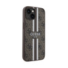 Guess 4G Printed Stripes MagSafe - Etui iPhone 15 (brązowy) (GUHMP15SP4RPSW)