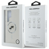 Karl Lagerfeld Button Karl & Choupette Heads Printed Logo MagSafe - Etui Samsung Galaxy S25 Ultra (biały) (KLHMS25LHLSKCH)