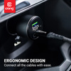Crong Power Car Charger 63W – Ładowarka samochodowa USB-C PD 45W + USB QC 3.0 18W (czarny) (CRG-PWRC-USBC63-BLK)