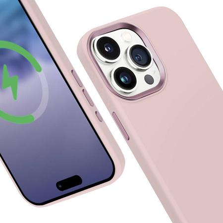 Crong Color Cover LUX Magnetic - Etui iPhone 15 Pro Max MagSafe (różowy) (CRG-COLRLM-IP1567P-PNK)