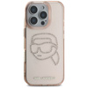 Karl Lagerfeld IML Rhinestones Karl Head - Etui do iPhone 16 Pro (różowy) (KLHCP16LHKHDCELP)