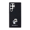 Karl Lagerfeld Silicone Karl & Choupette Metal Pin - Etui Samsung Galaxy S24 Ultra (czarny) (KLHCS24LSMHKCNPK)