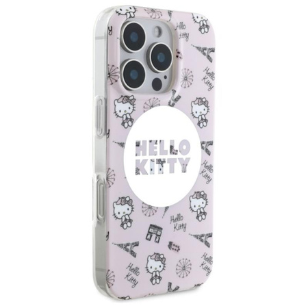 Hello Kitty IML All Over Paris MagSafe - Etui iPhone 16 Pro (różowy) (HKHMP16LHAOPP)