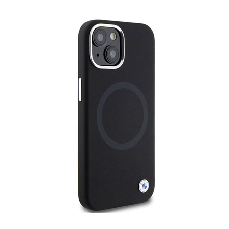 BMW Signature Liquid Silicone MagSafe - Etui iPhone 15 (czarny) (BMHMP15SSILBK2)