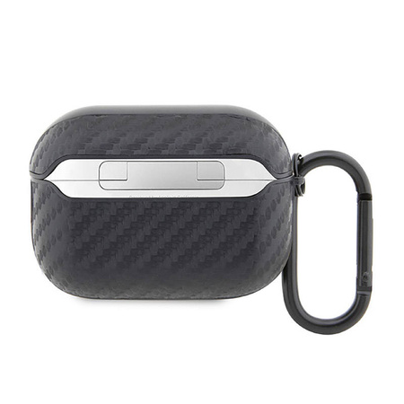 BMW Carbon Double Metal Logo - Etui AirPods Pro 2 (Czarny) (BMAP2WMPUCA2)