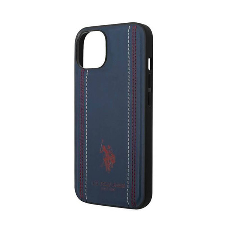 US Polo Assn Leather Stitch - Etui iPhone 14 (granatowy) (USHCP14SPFAV)