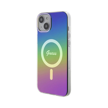 Guess IML Iridescent MagSafe - Etui iPhone 15 Plus (kolorowy) (GUHMP15MHITSK)