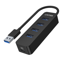 Unitek Hub USB-A, 4 porty USB 3.1, aktywny, 10 W (H1117A)