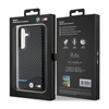 BMW Leather Carbon Blue Line - Etui Samsung Galaxy S24 (czarny) (BMHCS24S22NBCK)