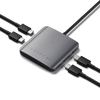 Satechi 4 Port USB-C Hub PD - aluminiowy hub USB-C (4x USB-C 10Gbps, w tym 1x 100W PD) - gwiezdna szarość (ST-H4CPDM)