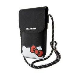 Hello Kitty Leather Hiding Kitty Cord - Torebka crossbody na telefon (czarny) (HKOWBPSCKEK)