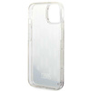 Karl Lagerfeld Monogram Liquid Glitter - Etui iPhone 14 Plus (srebrny) (KLHCP14MLMNMS)