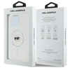 Karl Lagerfeld IML Metal Karl Head MagSafe - Etui iPhone 16 Pro (biały) (KLHMP16LHLSKIH)