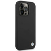 BMW Liquid Silicone Case Metal Logo – Etui iPhone 14 Pro Max (Czarny) (BMHCP14XSILBK)