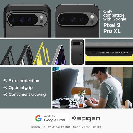 Spigen Tough Armor - Etui do Google Pixel 9 Pro XL (Czarny) (ACS07726)