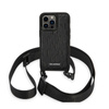 Karl Lagerfeld Monogram Plaque Logo Strap - Etui iPhone 14 Pro (czarny) (KLHCP14LSTMMK)