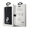 Karl Lagerfeld Silicone Karl & Choupette Metal Pin - Etui Samsung Galaxy S24 (czarny) (KLHCS24SSMHKCNPK)