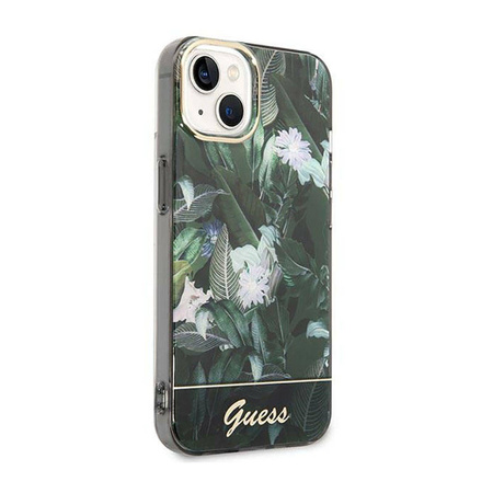 Guess Jungle Case - Etui iPhone 14 Plus (zielony) (GUHCP14MHGJGHA)