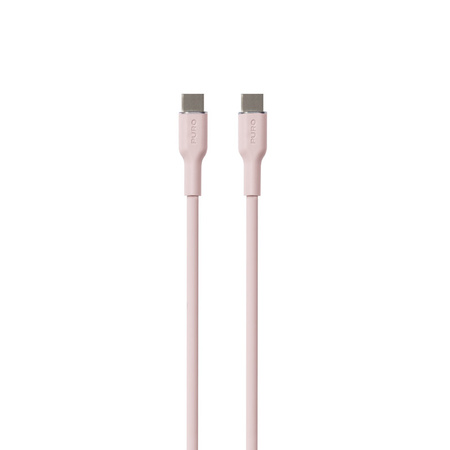 PURO ICON Soft Cable – Kabel USB-C do USB-C 1.5 m (Dusty Pink) (PUUSBCUSBCICONROSE)