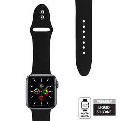 Crong Liquid - Pasek do Apple Watch 38/40/41/42 mm (czarny) (CRG-40LQB-BLK)