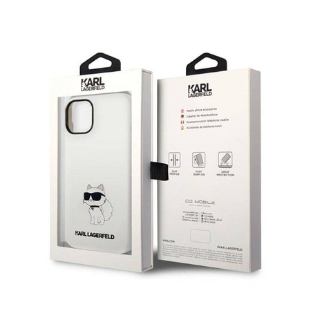 Karl Lagerfeld Silicone NFT Choupette - Etui iPhone 14 Plus (biały) (KLHCP14MSNCHBCH)