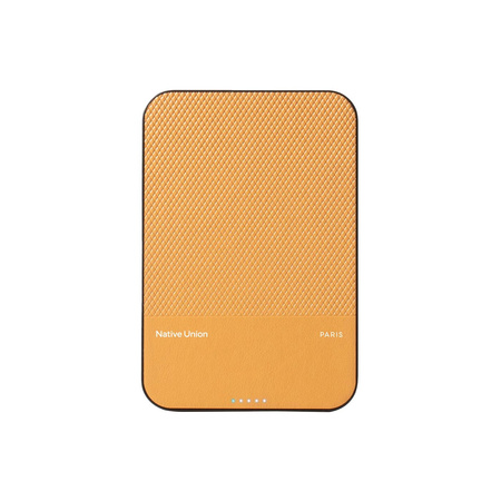 Native Union (Re)Classic Qi2 Power Bank - magnetyczny powerbank 5000 mAh kompatybilny z MagSafe i Qi2, kabel USB-C - USB-C 15 cm w zestawie (tan) (PB-5KMS-TAN-Q2)