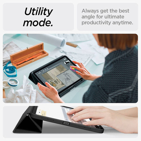 Spigen Urban Fit - Etui do iPad Air 11” M3 (2025) / M2 (2024) / iPad Air 10.9” (5-4 gen.) (2022-2020) (Black) (ACS07754)