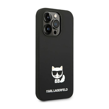 Karl Lagerfeld Choupette Body - Etui iPhone 14 Pro (czarny) (KLHCP14LSLCTBK)