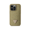 Guess Rhinestone Triangle - Etui iPhone 14 Pro (złoty) (GUHCP14LHDGTPD)