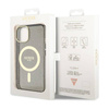 Guess Glitter Gold MagSafe - Etui iPhone 14 (Czarny) (GUHMP14SHCMCGK)