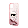 Karl Lagerfeld Liquid Glitter NFT Karl's Head - Etui iPhone 14 Plus (różowy) (KLHCP14MLNKHCP)