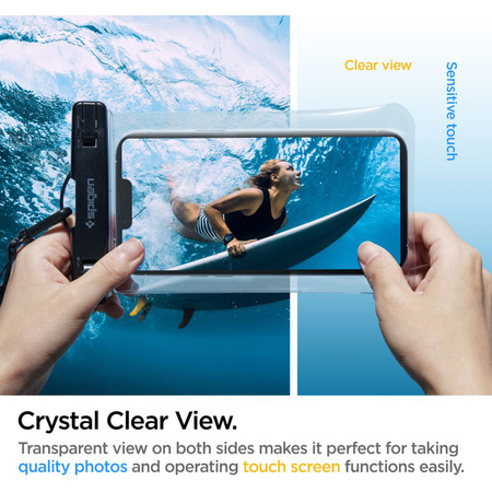 Spigen A601 Universal Waterproof Case - Etui do smartfonów do 6.9" (Przezoczysty) (AMP04526)