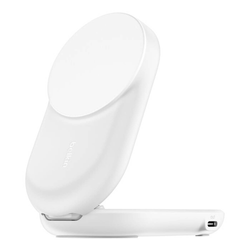 Belkin Ładowarka magnetyczna Qi2 25 W, składana 2w1, zasilacz 45W, biała (WIZ039KQWH)