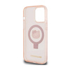 Hello Kitty Ring Stand Glitter Electrop Logo MagSafe - Etui iPhone 15 Pro Max (różowy) (HKHMP15XHRSGEP)