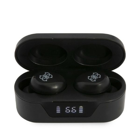 Guess True Wireless Earphones BT5.0 5H - Słuchawki TWS + etui ładujące (czarny) (GUTWST31EK)