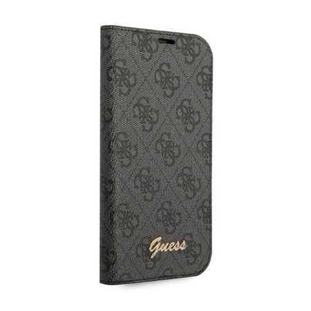 Guess 4G Metal Camera Outline Booktype Case - Etui iPhone 14 (czarny) (GUBKP14SHG4SHK)