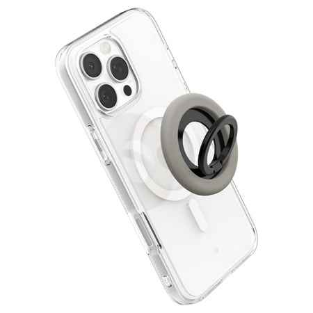 Spigen Nano Pop MagSafe Phone Ring - Magnetyczny uchwyt na palec z funkcją podstawki (Truffle Grey) (AMP09032)