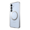 Speck Presidio Perfect-Clear Magnet - Etui Samsung Galaxy S25 / S24 MagSafe (Clear / Chrome Finish / Serene Silver) (150873-3199)